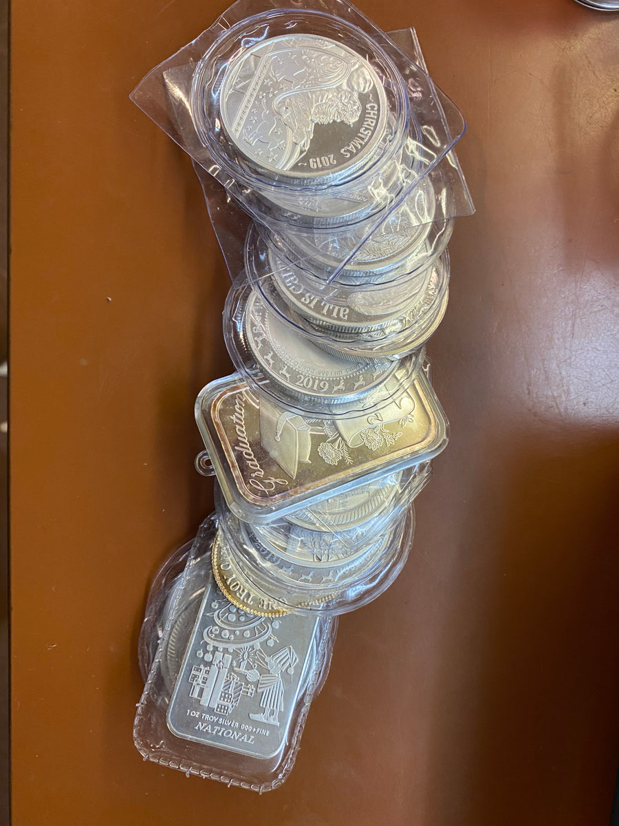 Christmas 1 oz .999 silver Coins Three Coins Cards Collectibles Exchange