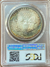 Load image into Gallery viewer, 1987 American Silver Eagle MS-66 PCGS Rainbow Toned
