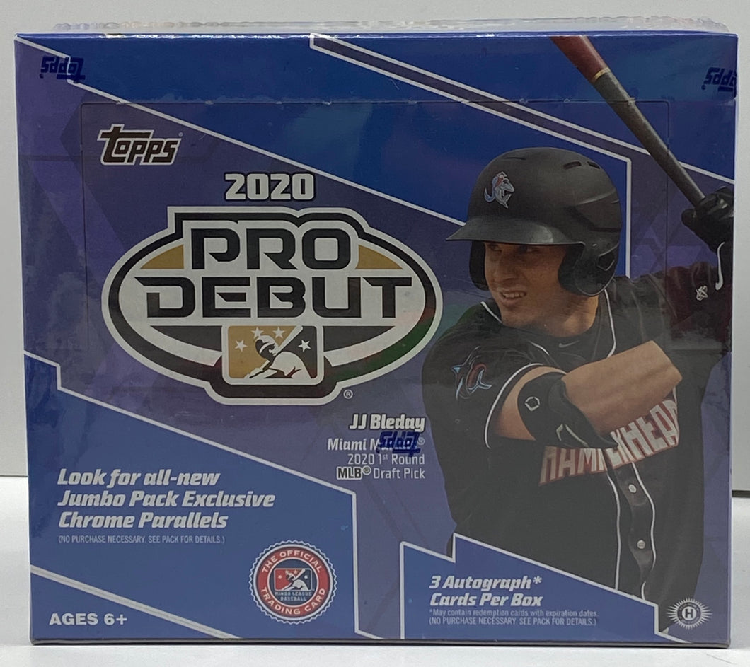 2020 Topps Pro Debut Baseball Jumbo Hobby Box 3 Autos 36 Chrome - TCCCX